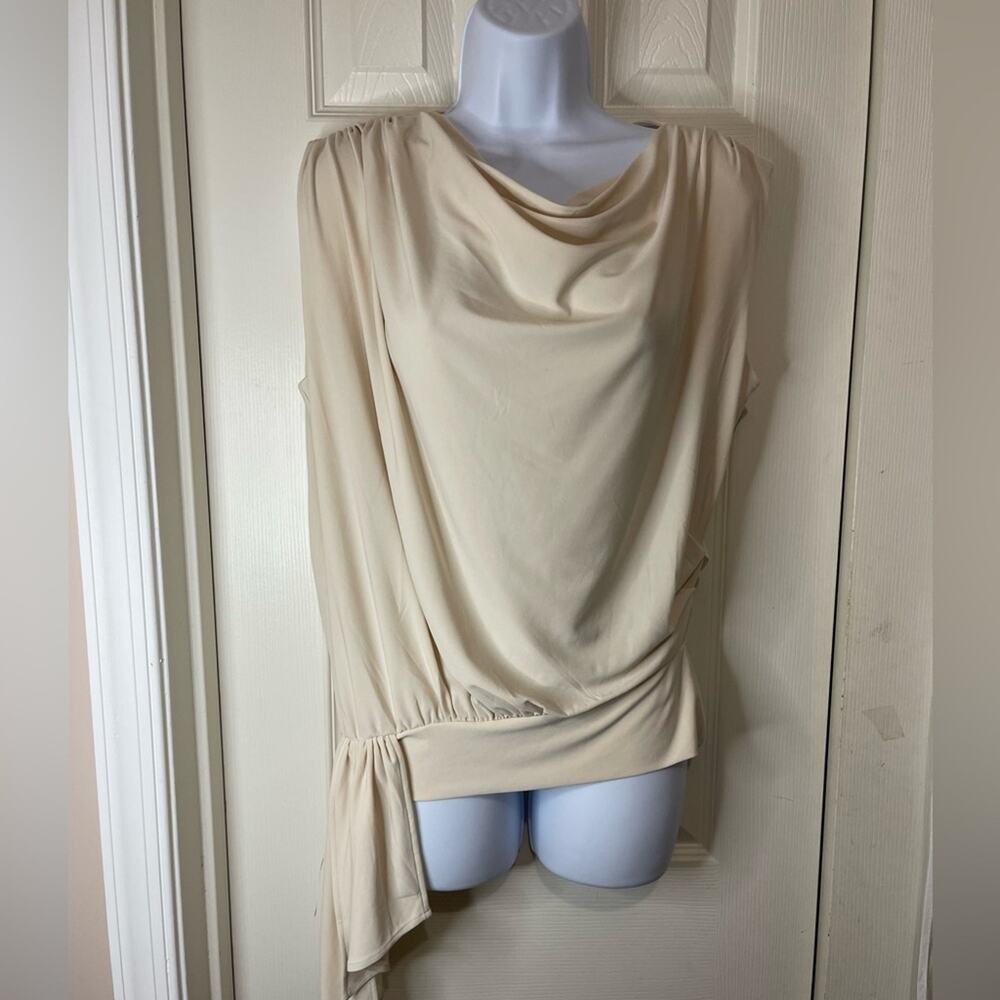 Express Matt Jersey Cowl Neck Draped Tank size Medium Quiet Luxury Clean Girl